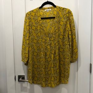 Rose & Olive Flowy Yellow Floral Blouse